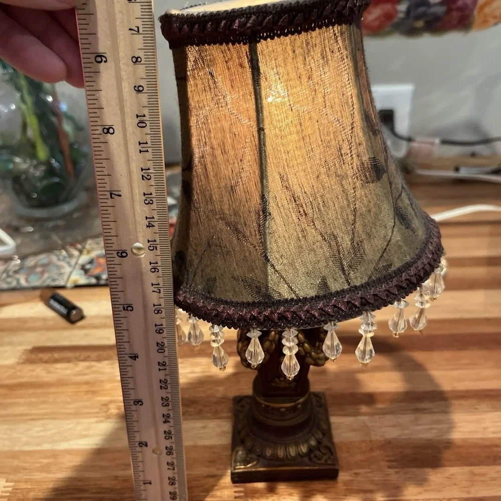 Table Lamp With Beaded Shade